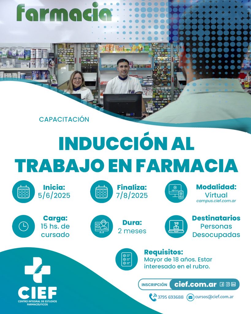 INDUCCIÓN AL TRABAJO EN FARMACIA