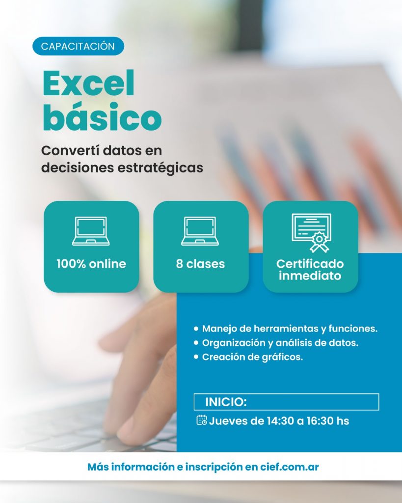 Nuevo Curso de Excel Básico Asincrónico disponible en la Plataforma Educativa del CIEF